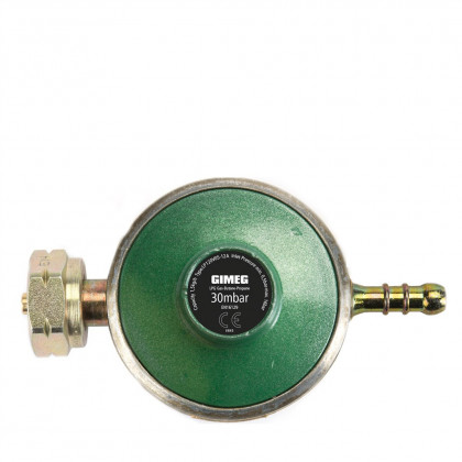 Регулятор тиску Gimeg Universální regulátor tlaku plynu Gimeg 30 Mbar Kombi s hadicovou koncovkou зелений