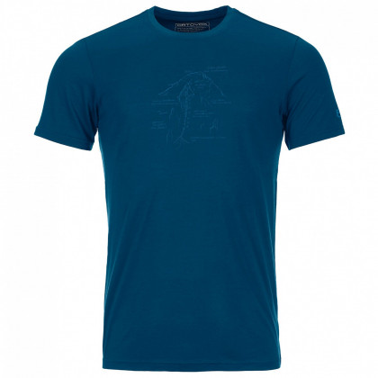 Чоловіча функціональна футболка Ortovox 120 Tec Lafatscher Topo T-Shirt синій