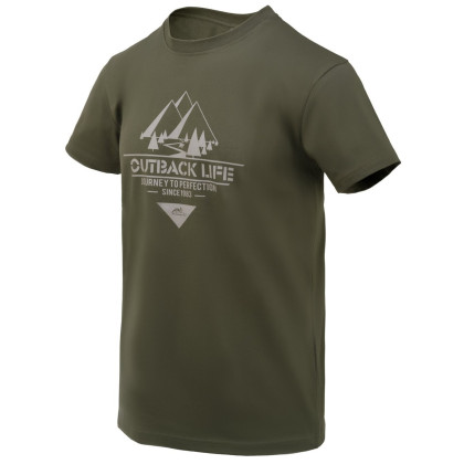 Чоловіча футболка Helikon-Tex T-Shirt (Outback Life) зелений Taiga Green