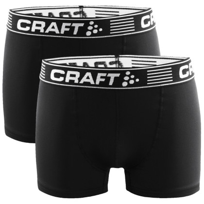 Pánské funkční boxerky Craft Greatness 3" 2-pack černá BLACK/WHITE