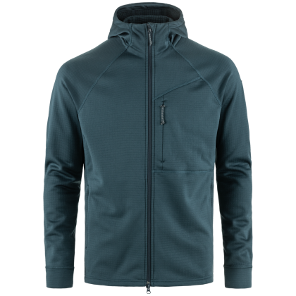 Чоловіча толстовка Fjällräven Abisko Grid Fleece Hoodie M синій Mountain Blue