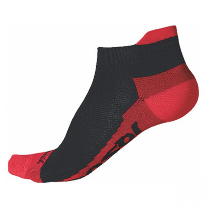 Шкарпетки Sensor Coolmax Invisible чорний/червоний black / red