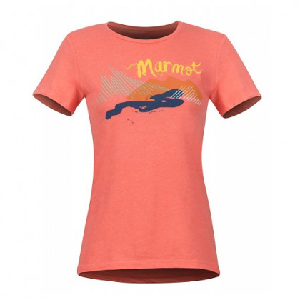 Жіноча футболка Marmot Wm's Esterel Tee SS червоний Flamingo Heather