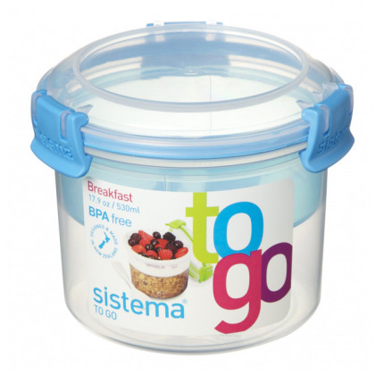 Snídaňový box Sistema Breakfast To Go 530ml modrá