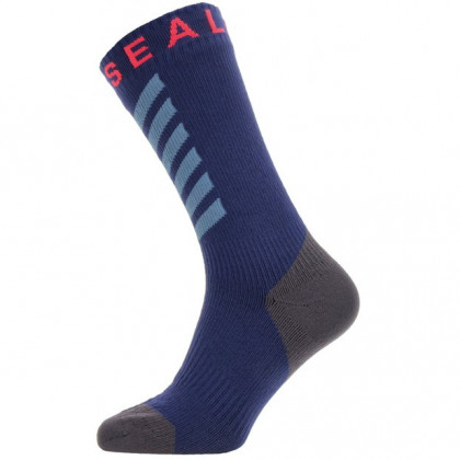 Nepromokavé ponožky Sealskinz WP Warm Weather Mid Hydrostop modrá Blue/Grey/Red