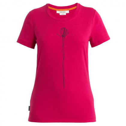 Жіноча футболка Icebreaker W Mer Central Classic SS Tee Solo рожевий