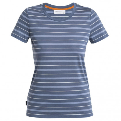 Жіноча футболка Icebreaker Women Wave SS Tee Stripe синій Dawn/Kyanite/Snow/S