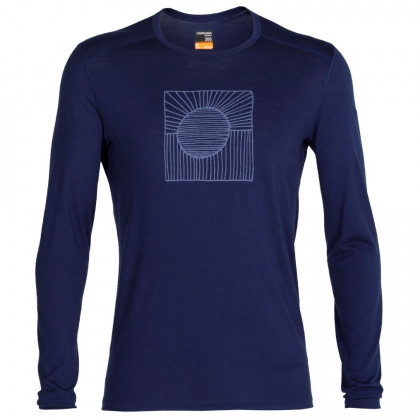 Чоловіча футболка Icebreaker 200 Oasis Ls Crewe Solar темно-синій