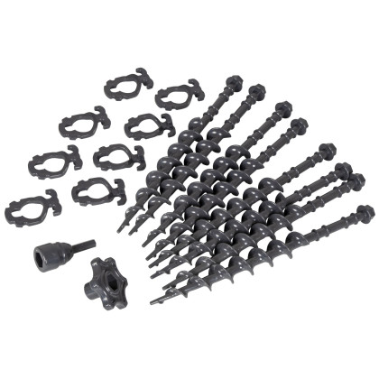 Набір кілочків Bo-Camp Screw pegs set 8 pcs темно-сірий Grey