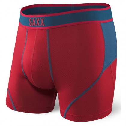 Boxerky Saxx Kinetic Boxer Brief červená/modrá deep red/blue