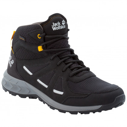 Чоловічі туристичні черевики Jack Wolfskin Woodland 2 Texapore Mid M чорний/жовтий