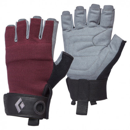 Dámské rukavice Black Diamond W'S Crag Half-Finger Gloves červená Bordeaux