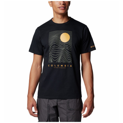 Чоловіча футболка Columbia Csc™ Seasonal Logo Tee чорний Black, Linear Drifts