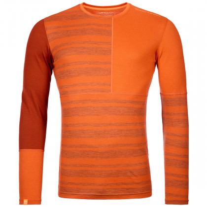 Чоловіча функціональна футболка Ortovox 185 Rock'N'Wool Long Sleeve помаранчевий