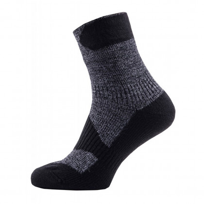 Nepromokavé ponožky SealSkinz Walking Thin Ankle černá/šedá Dark Grey / Black