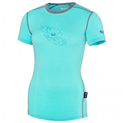 Жіноча футболка Zulu Merino 160 Short Waterlily синій/сірий