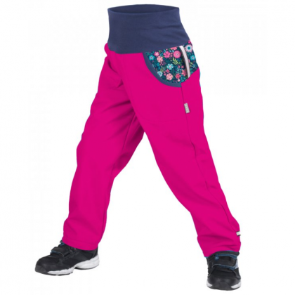 Дитячі софтшелові штани Unuo kalhoty s fleecem vzor рожевий