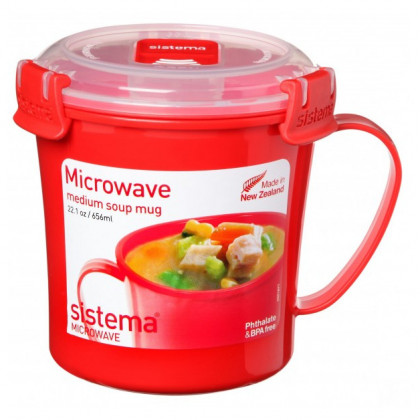 Кружка Sistema Microwave Medium Soup Mug Red