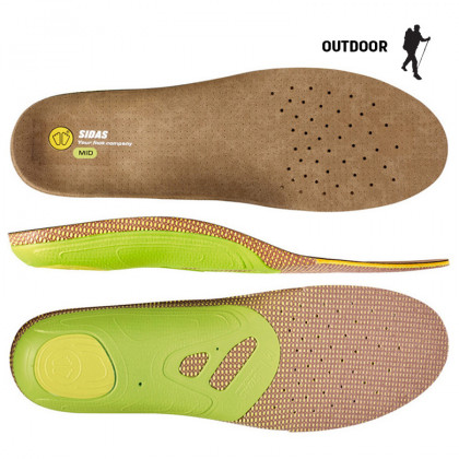 Устілки для взуття Sidas 3Feet Outdoor Mid зелений/коричневий