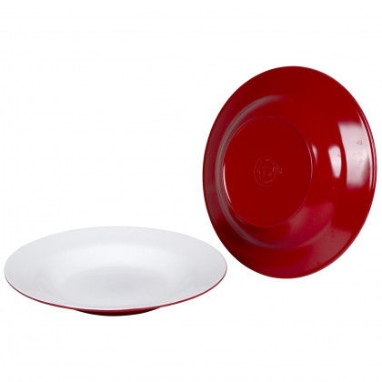 Hluboký talíř Bo-Camp Deep plate melamine 2 červená Red/White