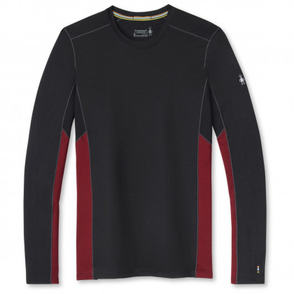 Чоловіча функціональна футболка Smartwool Merino Sport 150 Long Sleeve Crew чорний/червоний