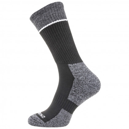Ponožky SealSkinz Solo Quickdry Mid Length sock černá Black/Grey/White