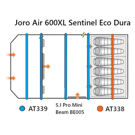 Запасна надувна дуга для каркасу Vango Airspeed S.I Pro Tube 630 x 10 cm - AT338