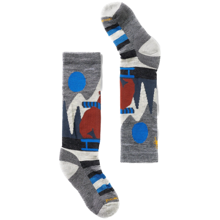 Дитячі шкарпетки Smartwool Kids' Ski Light Cushion Sleigh Bear OTC сірий Medium Gray