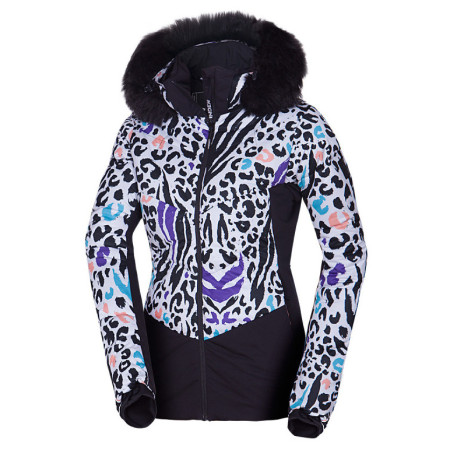 Жіноча гірськолижна куртка Northfinder Vivian білий/чорний