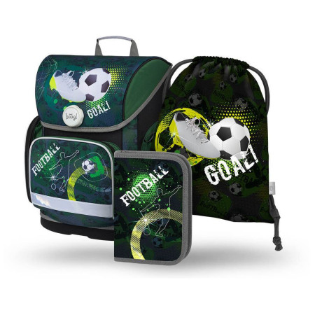 Набір з рюкзака Baagl Ergo SET 3 Fotbal зелений