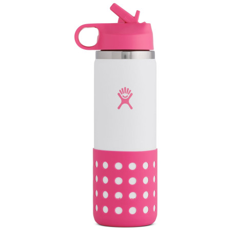 Дитяча пляшечка Hydro Flask Kids Wide Mouth 20 oz Straw Lid/Boot рожевий