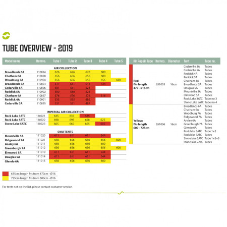 Запасна надувна дуга для каркасу Outwell Air Repair Tube - Orange B