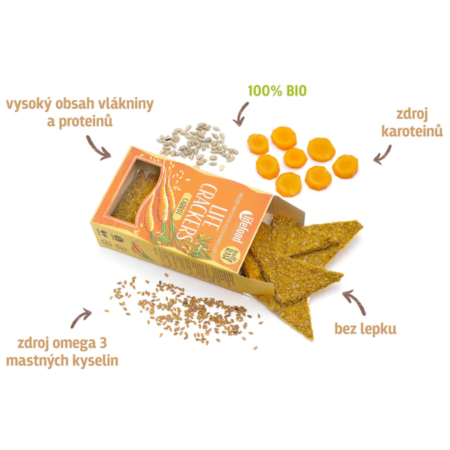 Крекери Lifefood LIFE CRACKERS Mrkvánky RAW BIO 80 g