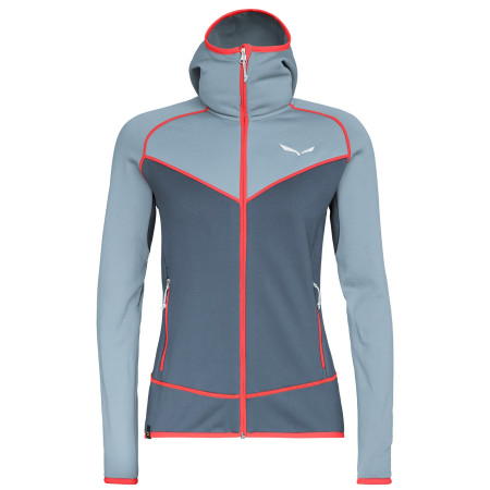 Жіноча толстовка Salewa Puez 3 PL W FZ HDY сірий 341 blue fog/0310