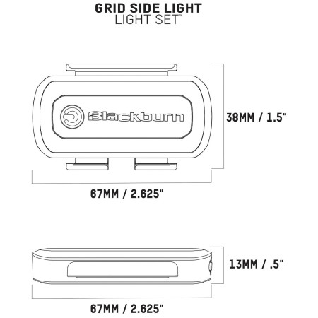 Переднє світло Blackburn Grid Side Light Set