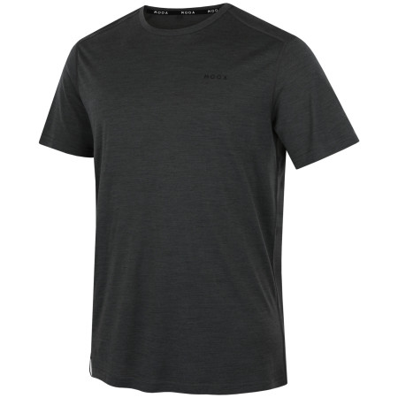 Чоловіча футболка MOOA Merino Lyolite 150 Short чорний black melange