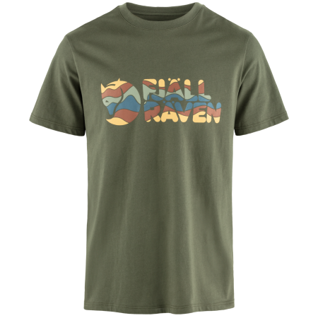 Чоловіча футболка Fjällräven Multicolor Logo T-shirt M зелений Laurel Green