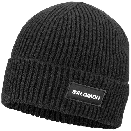 Шапка Salomon Classic Beanie U чорний DEEP BLACK