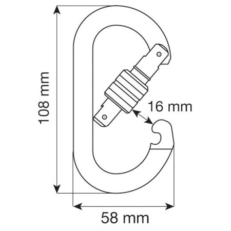 Карабін Camp Steel Oval Standard Lock