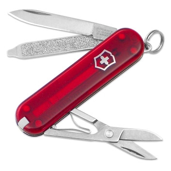 Кишеньковий ніж Victorinox Classic SD червоний прозорий trans red