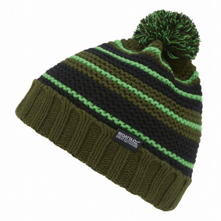 Дитяча шапка Regatta Davin Hat VI зелений/чорний Dark Khaki