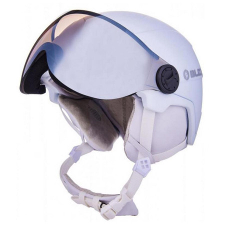 Жіночий гірськолижний шолом Blizzard W2W Double Visor ski helmet білий/сірий white matt, smoke lens, mirror