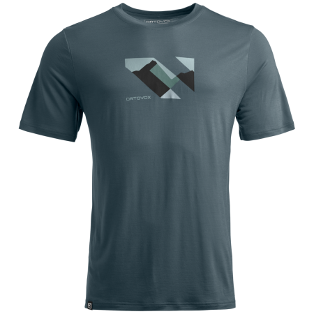 Чоловіча футболка Ortovox 140 Cool Landscape T-shirt сірий Dark Arctic Grey