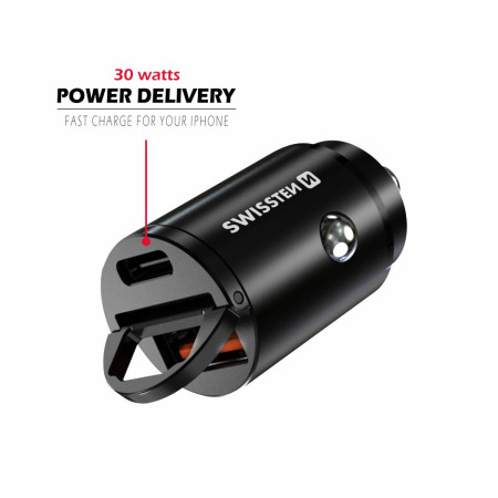 Автомобільний адаптер Swissten Car Charger 30W