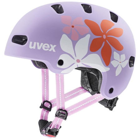 Дитячий велосипедний шолом Uvex Kid 4 Style фіолетовий flower lilac matt