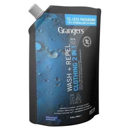Засіб для догляду  Granger's Wash + Repel Clothing 2 in 1 1L чорний