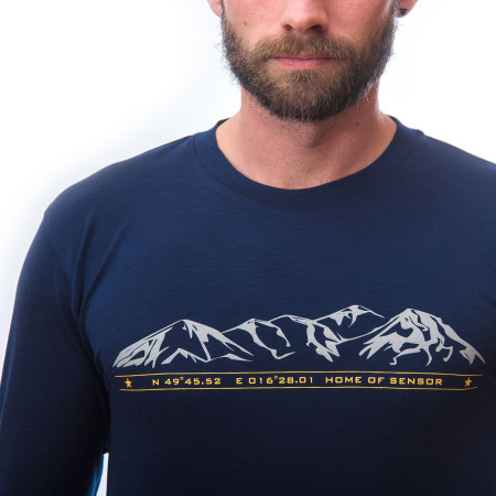 Чоловіча функціональна футболка Sensor Merino Active Pt Mountains dl.rukáv