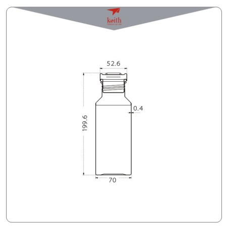 Láhev Keith Titanium Sport Bottle 550 ml