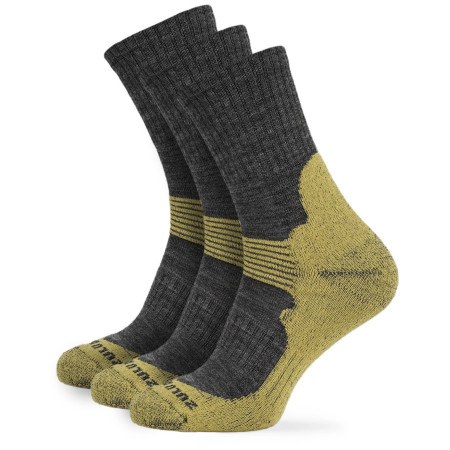 Шкарпетки Zulu Merino Allseason 3-pack сірий/жовтий grey/yellow