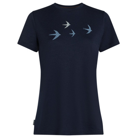 Жіноча футболка Icebreaker Women Merino 150 Tech Lite SS Tee Bird Transit темно-синій Midnight Navy
